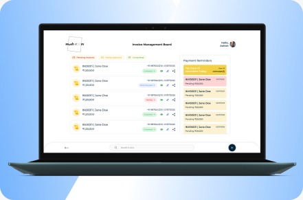 Mushroom Spaces invoice management interface