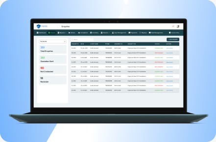 Vcare business reporting interface