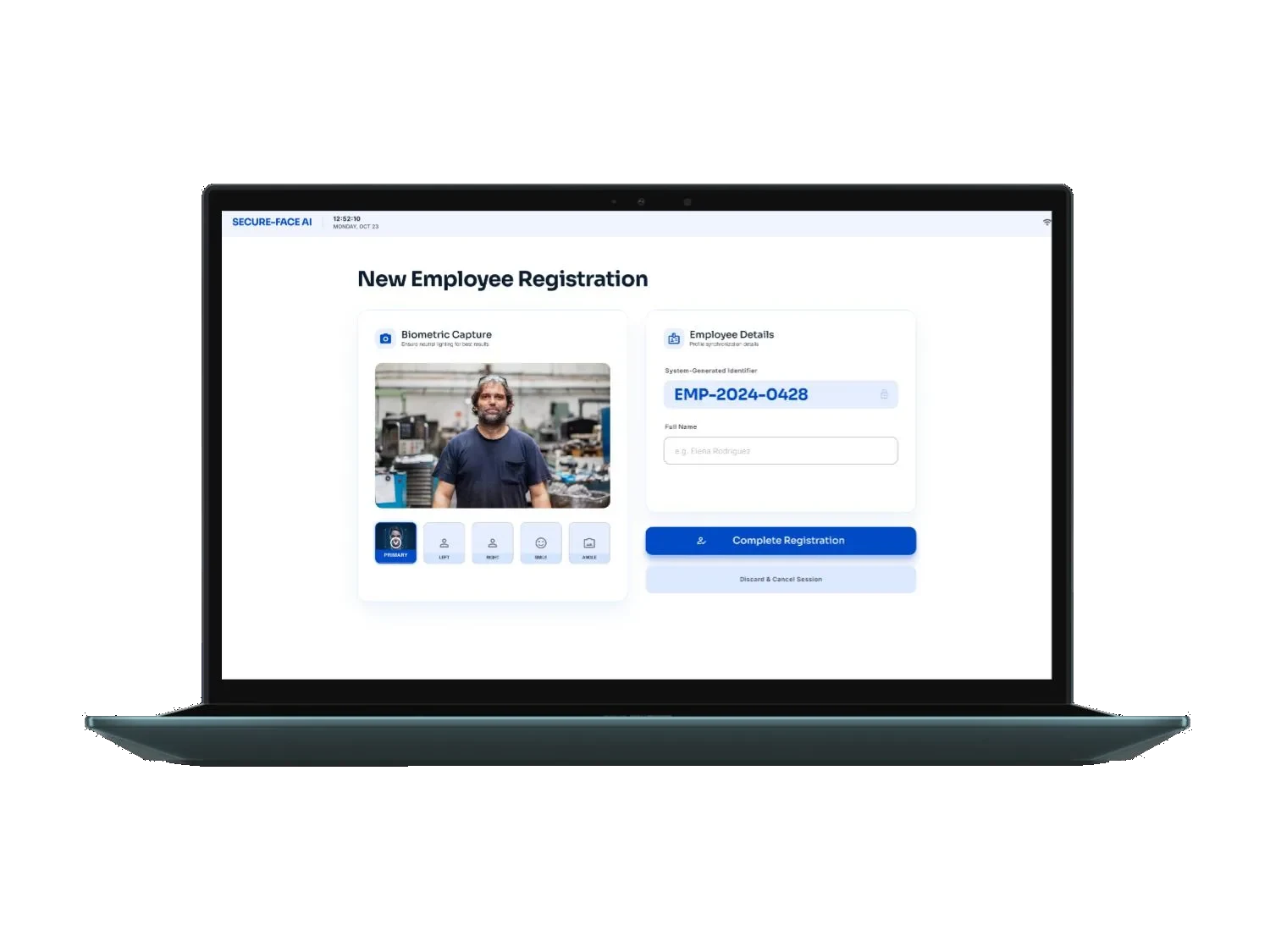 New employee registration workflow