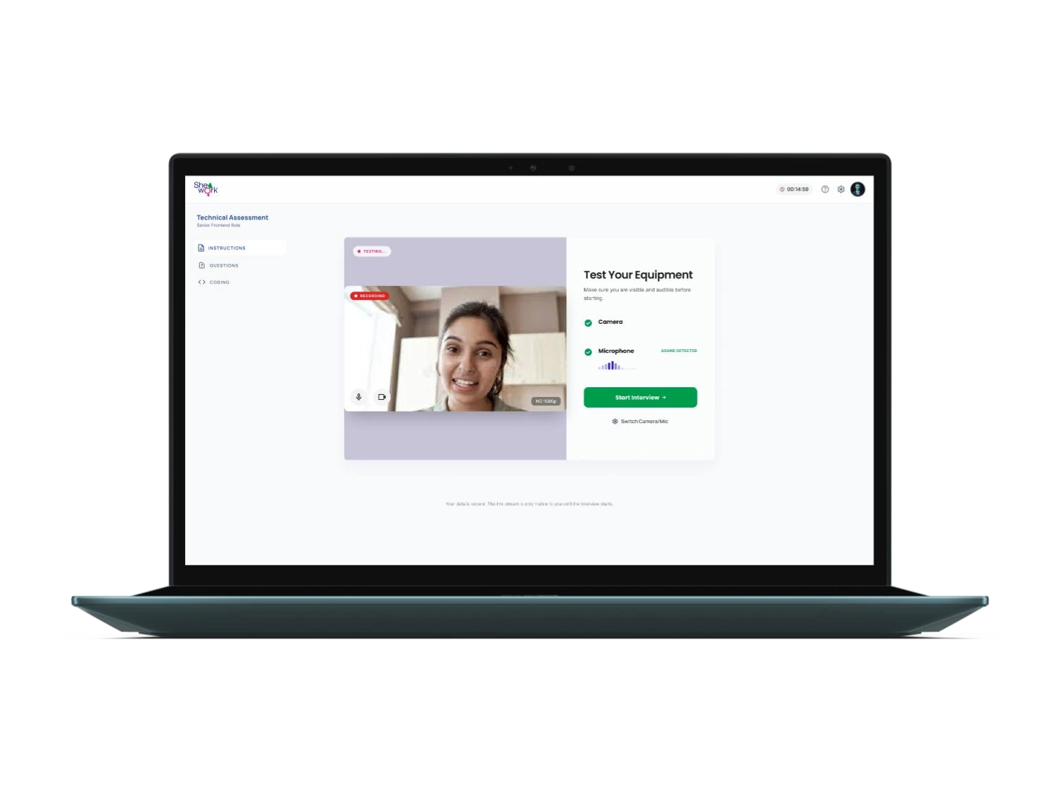 AI Interview Platform software screen