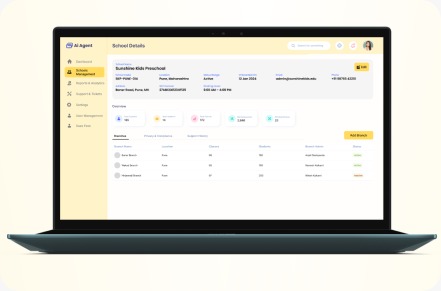 BuckleUp preschool dashboard