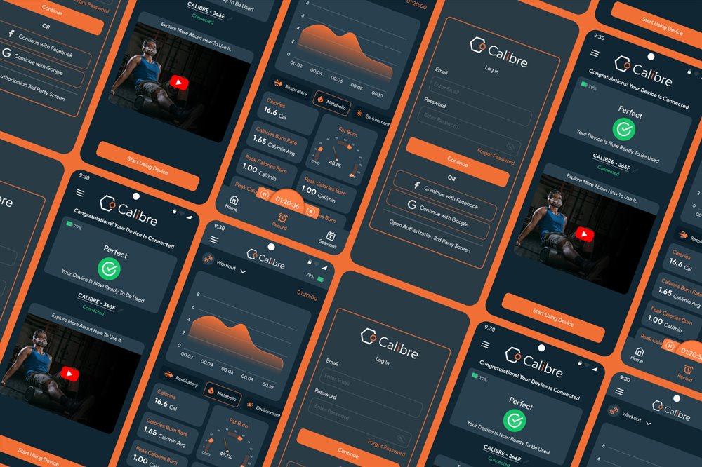 Calibre product interface collage