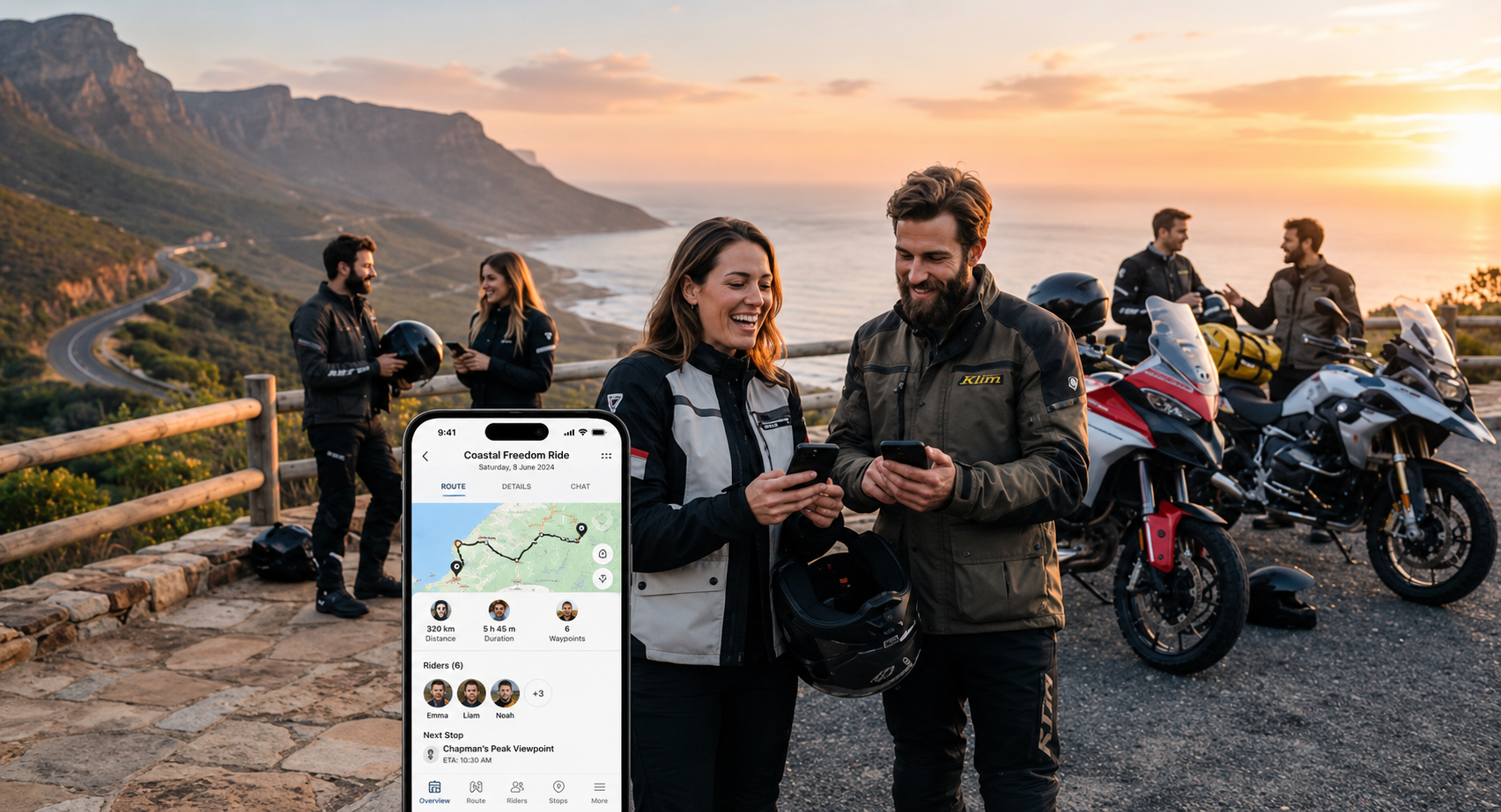 Curv 8 rider community using the mobile app