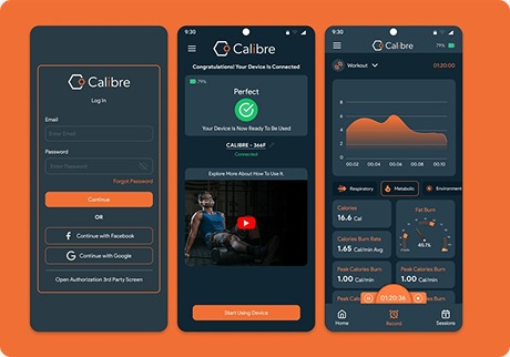 Calibre connected healthcare IoT mobile app preview