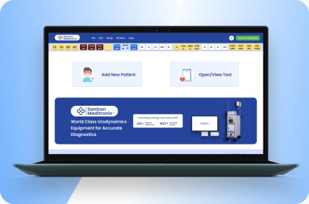 Santron urodynamics software dashboard preview