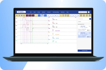 Santron live urodynamics charting software preview