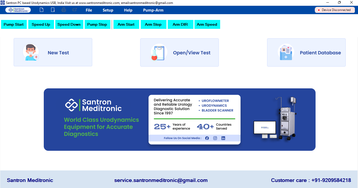Preview of connected urodynamics diagnostic software
